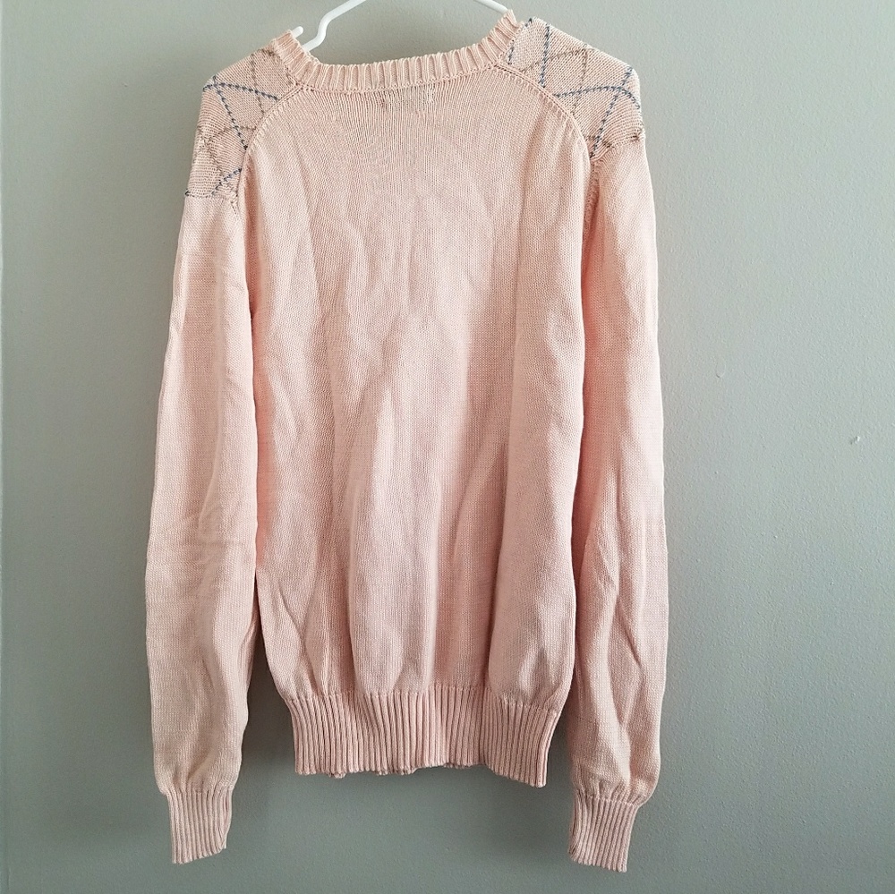 Pink and Gray Patterned Sweater - Picture 3 of 3